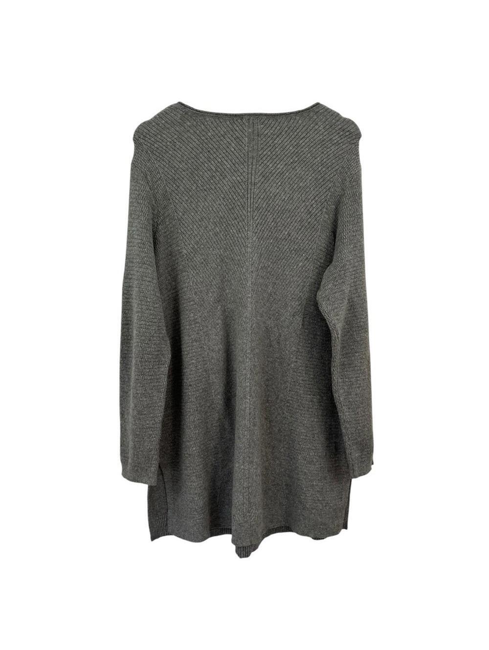 J. Jill Women’s Grey V-Neck Long Sleeve Sweater Size 1X - Picture 2 of 5